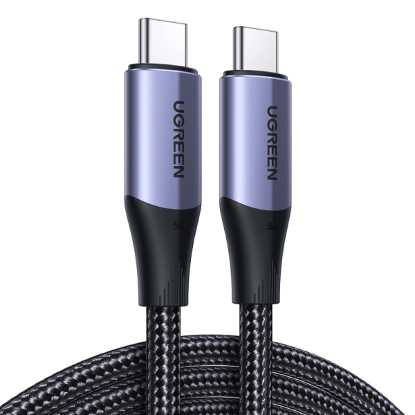 80150 Кабель UGREEN US355 Type-C - Type-C Gen 2,100W, цвет: черный, 1M 80150 Кабель UGREEN US355 Type-C - Type-C Gen 2,100W, цвет: черный, 1M